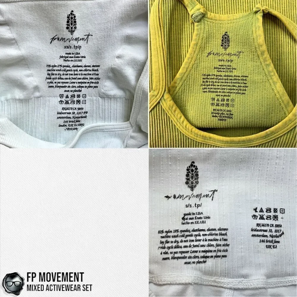 FP MOVEMENT SET GOOD KARMA SQUARE NECK BRA + TENNIS SHORTS + HAPPINESS RUNS CROP